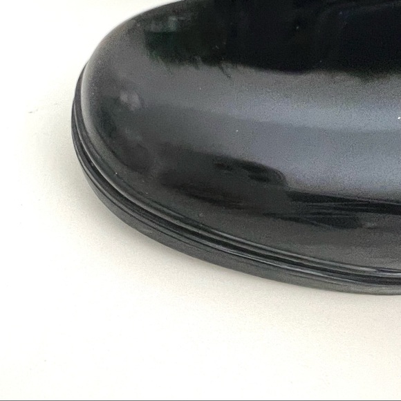 Womens Rain Boots Flat Heel Black PVC Size 9 Good Condition - Picture 8 of 10